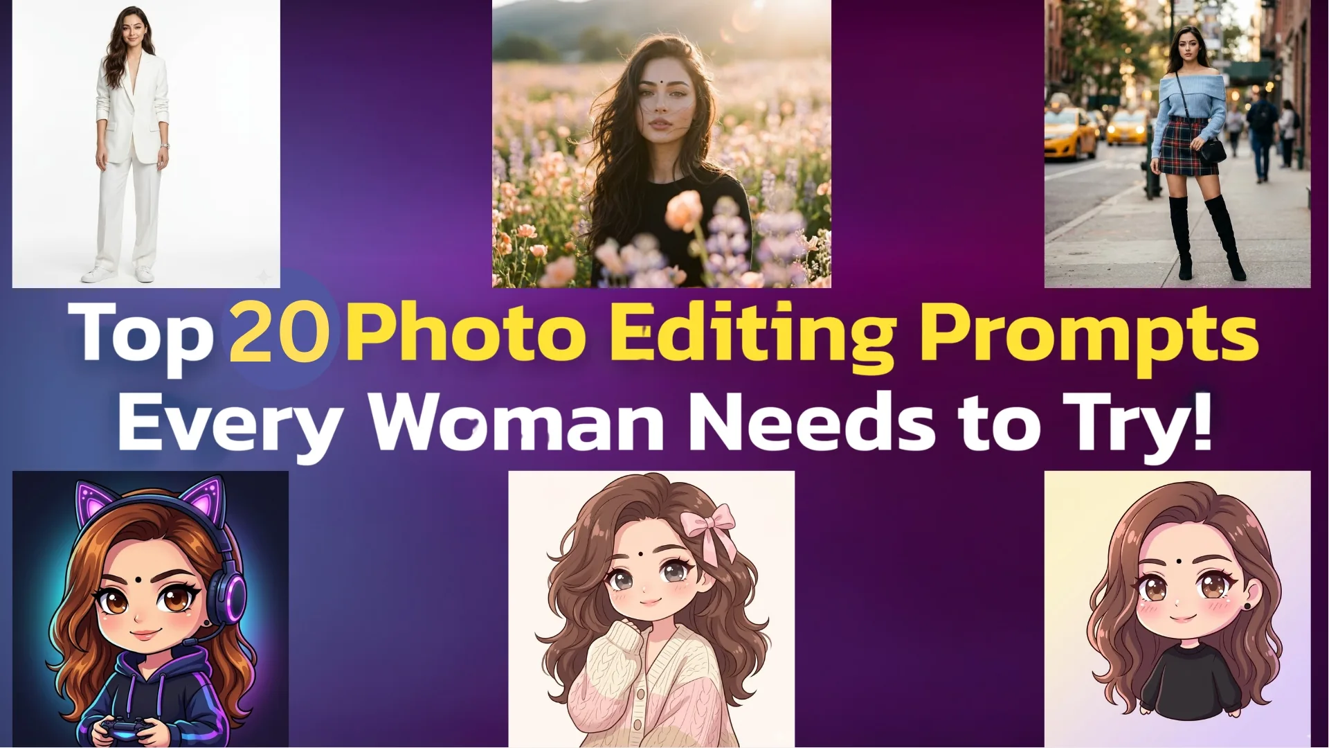 Featured image for 20 Trending AI Photo Prompts for Girls for Instagram & TikTok